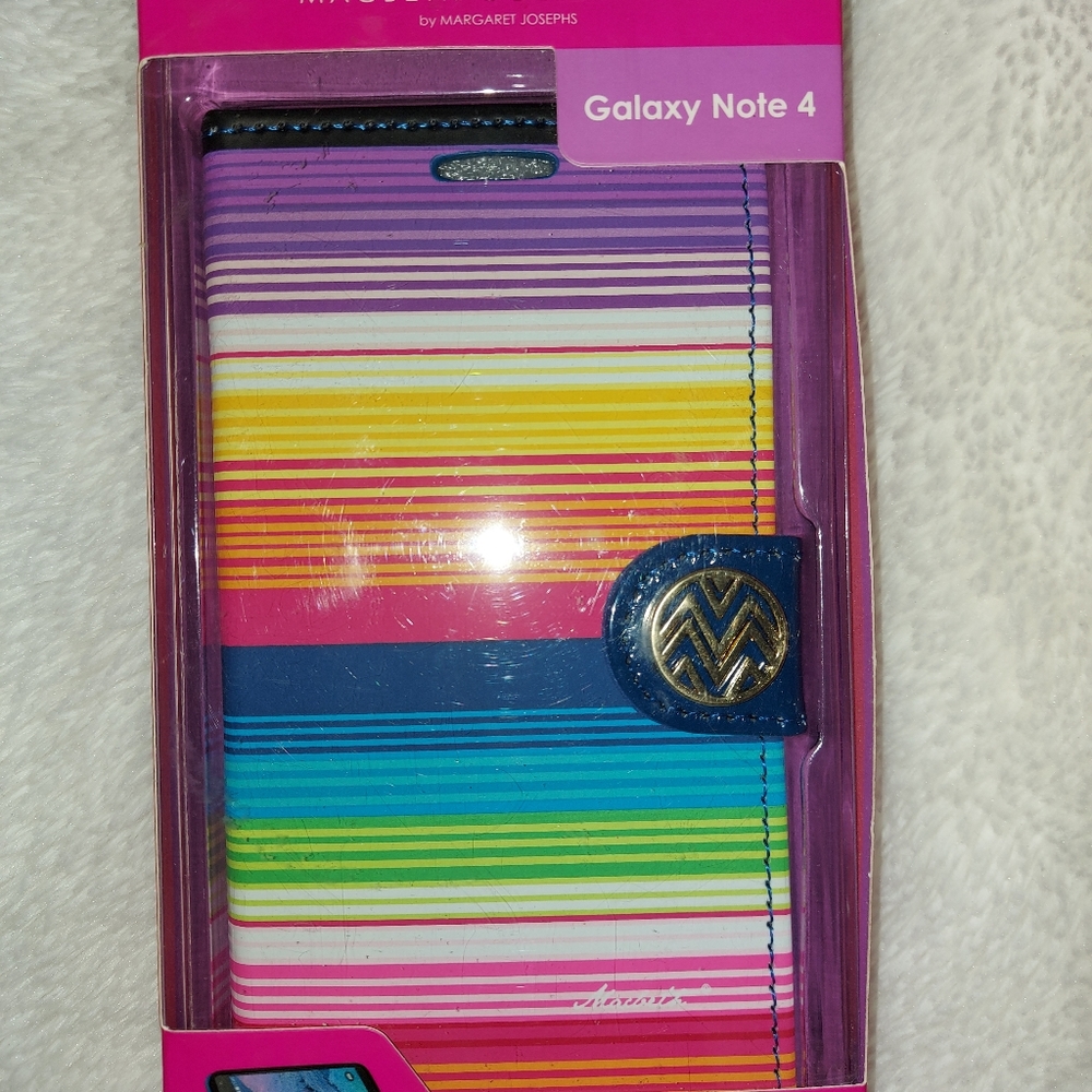 Macbeth Collection Galaxy Note 4 Wallet Clutch Case, Emma Stripe